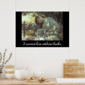 Vintage weibliche Lesart Poster (Küche)