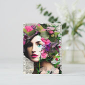 Vintage weibliche Papiersammlung Postkarte (Stehend Vorderseite)