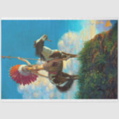 Vintage weibliche Rustikale Texturpferde Seidenpapier (Vorderseite)