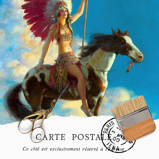 Vintage weibliche Rustikale Texturpferde Seidenpapier