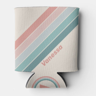 Vintage weiche Meeresmuschel Streifen mit Namen Dosenkühler