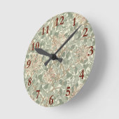 Vintage Weichflora Runde Wanduhr (Winkel)