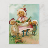 Vintage Weichteier Leute Postkarte (Vorderseite)