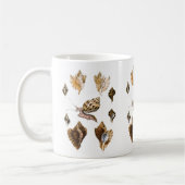 Vintage Weichtiere und Schnecken, Meeresorganismen Kaffeetasse (Links)