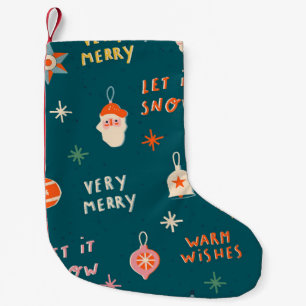 Vintage Weihnachten 2020: Ornamentales Muster Kleiner Weihnachtsstrumpf