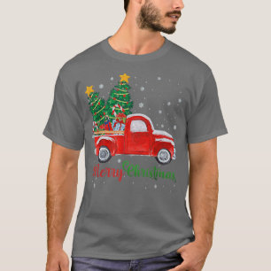 Vintage Weihnachten 2021 Roter LKW Lustiger Weihna T-Shirt