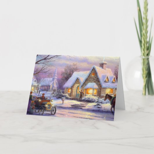 Vintage Weihnachten Anreise (Vorderseite)