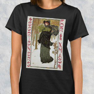 Vintage-Weihnachten Art Nouveau Scribners-Cover 18 T-Shirt