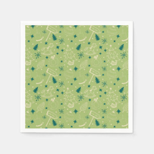 Vintage Weihnachten Art Pattern Ein wenig Weihnach Serviette