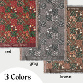 Vintage-Weihnachten-Braun-Patchwork-Namensvorlage Decke