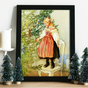 Vintage Weihnachten Carl Larsson Schwedisch Poster