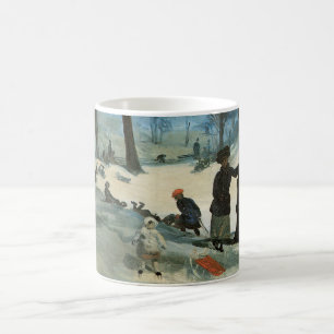 Vintage Weihnachten, Central Park im Winter Glacke Kaffeetasse