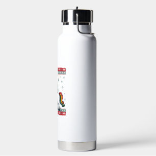 Vintage Weihnachten Dabbing Einhorn Regenbogen Url Trinkflasche