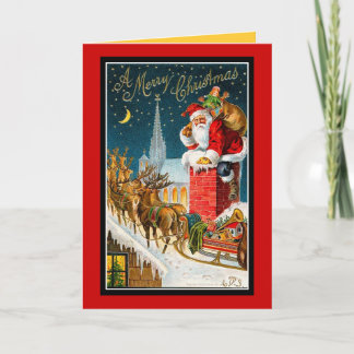 Vintage Weihnachten Dachboden Weihnachtsmann Schli