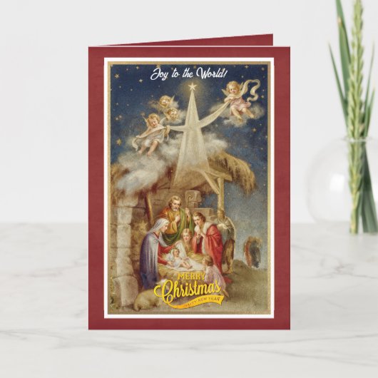 Vintage Weihnachten der Geburt I Klassische Religi (Vorderseite)