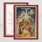 Vintage Weihnachten der Geburt I Klassisches Relig (Vorne/Hinten)