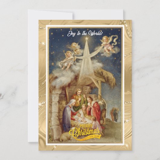 Vintage Weihnachten der Geburt I Klassisches Relig (Vorderseite)