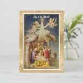 Vintage Weihnachten der Geburt I Klassisches Relig (Stehend Vorderseite)