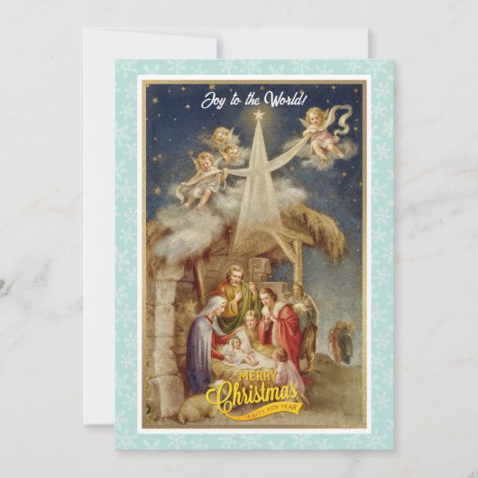 Vintage Weihnachten der Geburt I Klassisches Relig (Vorderseite)