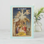 Vintage Weihnachten der Geburt I Klassisches Relig (Stehend Vorderseite)