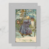 Vintage Weihnachten des Vaters im Schneewald (Vorne/Hinten)