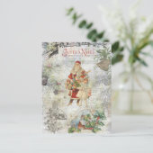 Vintage Weihnachten des Vaters in der Schneekollag (Stehend Vorderseite)