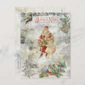 Vintage Weihnachten des Vaters in der Schneekollag (Vorne/Hinten)