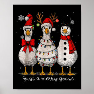 Vintage-Weihnachten Dummer Gans Santa Rentier Männ Poster