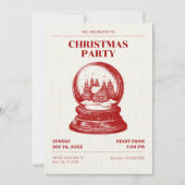 Vintage Weihnachten Einladung (Vorderseite)