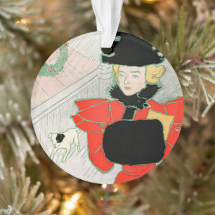 Vintage Weihnachten Elegante viktorianische Dame i Ornament