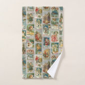 Vintage Weihnachten, Engel und Winterkollektion Badhandtuch Set (Handtuch)