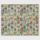 Vintage Weihnachten, Engel und Winterkollektion Geschenkpapier (Flach)