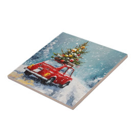 Vintage Weihnachten Fliese