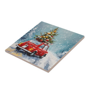 Vintage Weihnachten Fliese