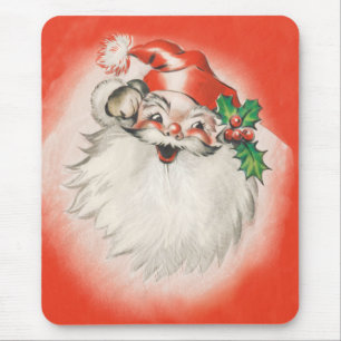 Vintage-Weihnachten, fröhlicher Retro-50er-Jahre-W Mousepad
