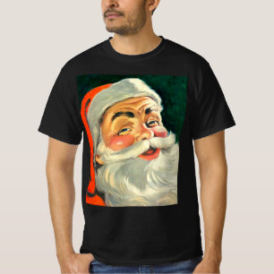 Vintage Weihnachten, fröhlicher Retro-Santa Claus  T-Shirt