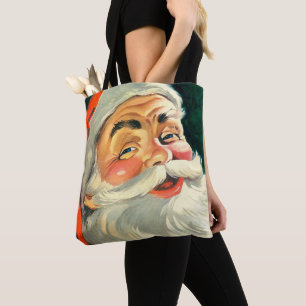 Vintage-Weihnachten, fröhlicher Retro-Santa Claus  Tasche