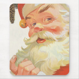Vintage Weihnachten, fröhlicher Weihnachtsmann mit Mousepad