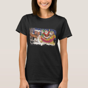 Vintage Weihnachten, fröhlicher Weihnachtsmann mit T-Shirt