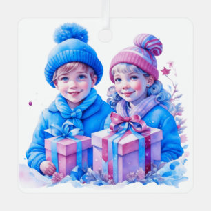 Vintage-Weihnachten für kleine Kinder personalisie Ornament Aus Metall