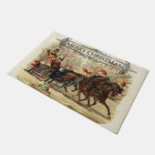 Vintage Weihnachten Fußmatte (Schrägansicht)