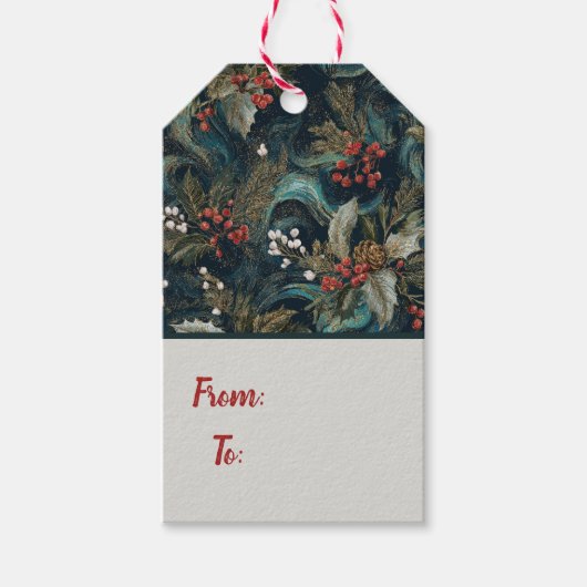 Vintage Weihnachten Geschenkanhänger (Vorderseite)