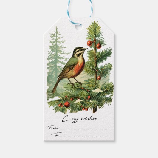 Vintage Weihnachten Geschenkanhänger (Vorderseite)