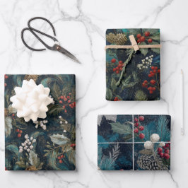 Vintage Weihnachten Geschenkpapier Set