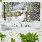 Vintage Weihnachten Geschirrtuch (Gefaltet)