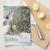 Vintage Weihnachten Geschirrtuch (Viertel Falte)