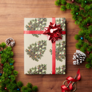 Vintage Weihnachten, geschmückter viktorianischer  Geschenkpapier