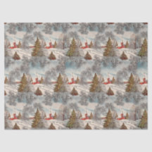 Vintage-Weihnachten Glänzendes Winterdorf