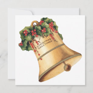 Vintage Weihnachten Goldene Glocken, Frohe Festtag