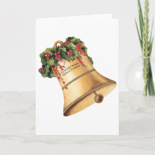 Vintage Weihnachten Goldene Glocken, Frohe Festtag